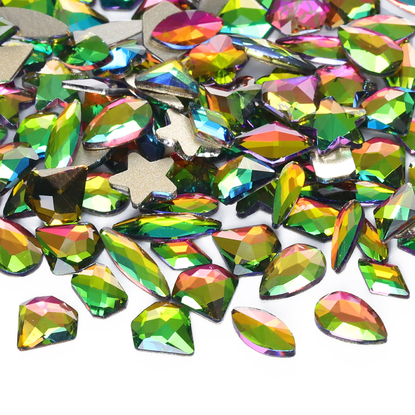 Mixed Shapes Rainbow Flat Back Fancy Rhinestones For Nail Art WholesaleRhinestone Hauptbild