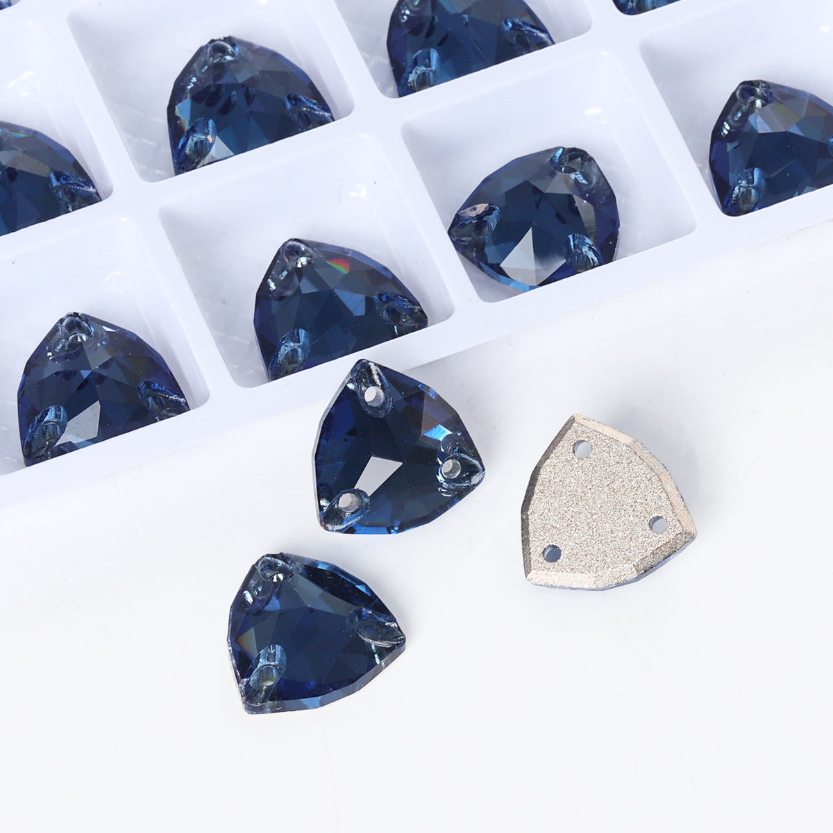 Montana Trilliant Shape High Quality Glass Sew-on Rhinestones WholesaleRhinestone