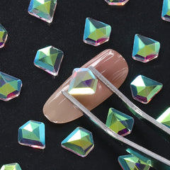 Diamondform Crystal Ab Unfoiled Flat Back Fancy Rhinestones