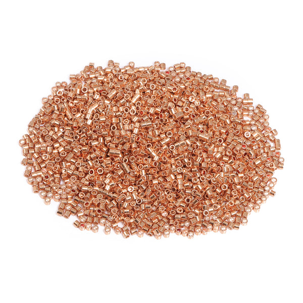 Metallic Copper Luster Color Hight Quality Glass Cylinder Seed Beads 1.6 MM Size JS3011 WholesaleRhinestone