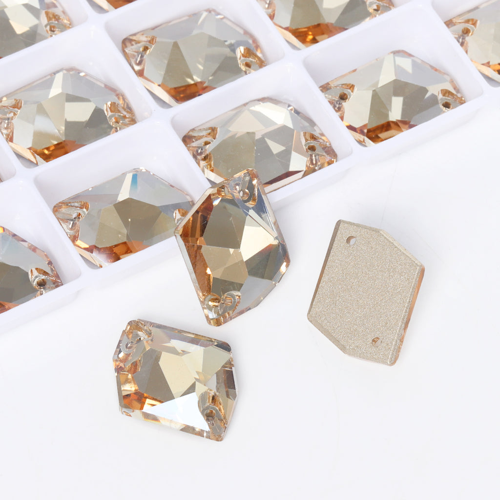 Golden Shadow Cosmic Shape High Quality Glass Sew-on Rhinestones WholesaleRhinestone