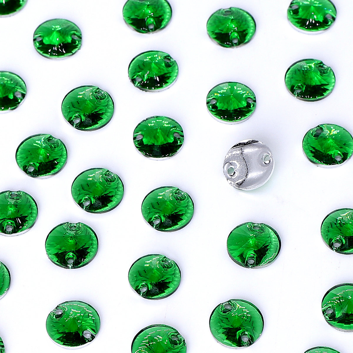 Rivoli Dark Green Resin Sew-on Rhinestones For Dance Costume WholesaleRhinestone