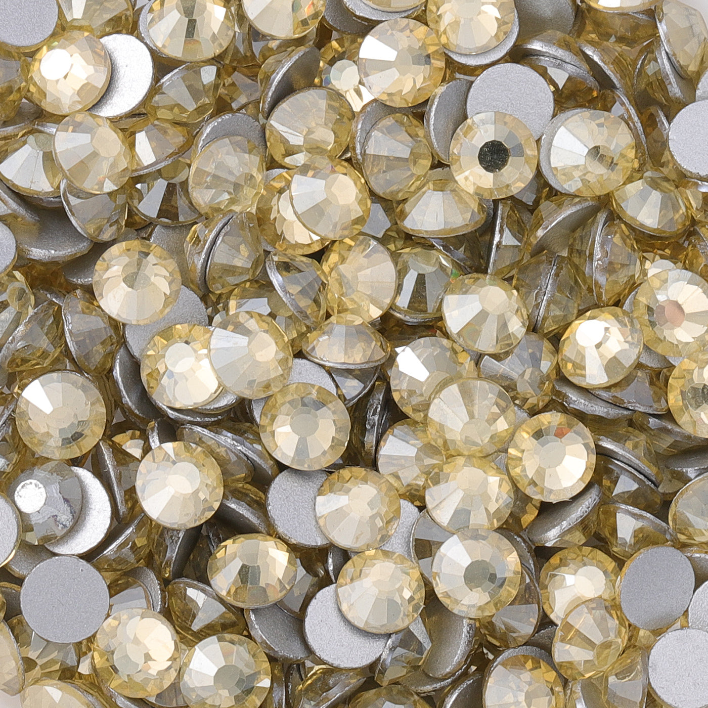 Star Light Yellow Glass FlatBack Rhinestones Silver Back Secondary image