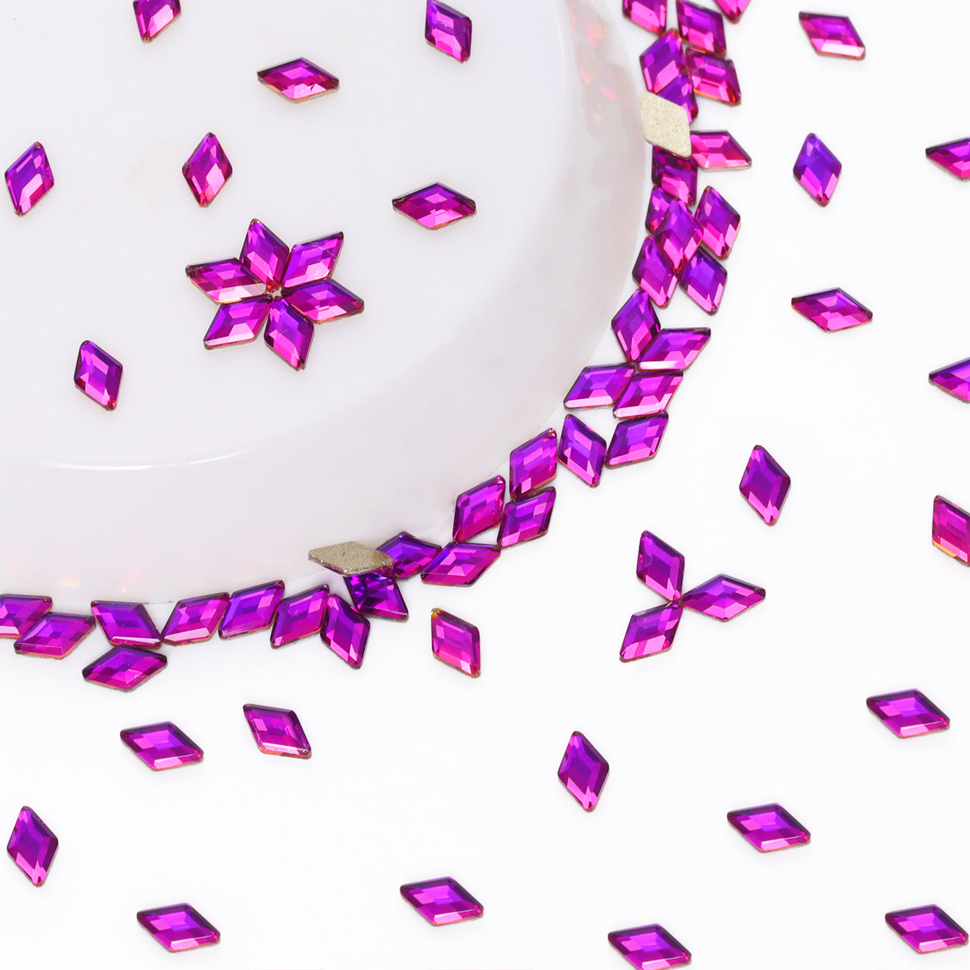 Rhombus Shape Purple Volcano Flat Back Fancy Rhinestones Secondary image