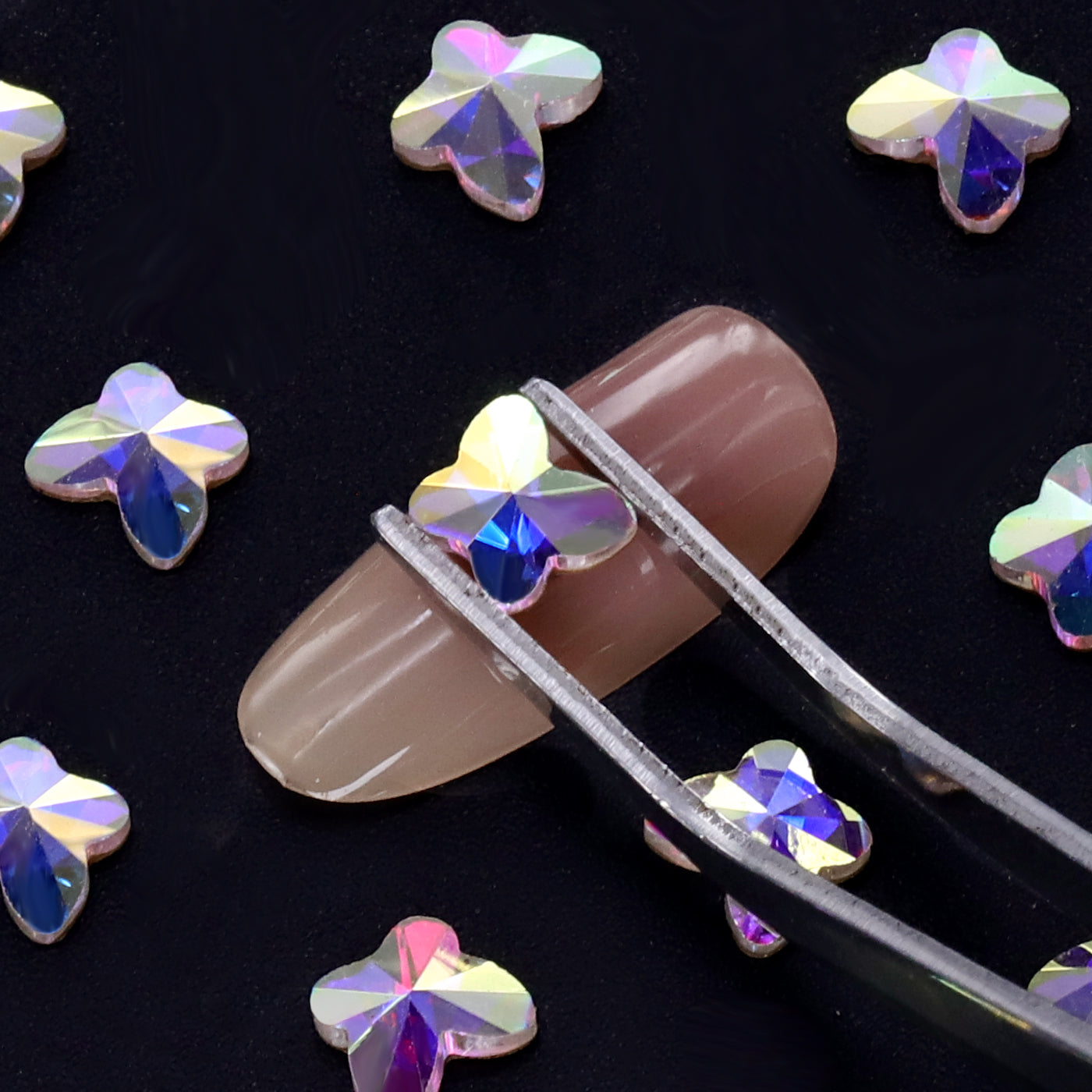 Butterfly Shape Crystal AB Flat Back Fancy Rhinestones WholesaleRhinestone