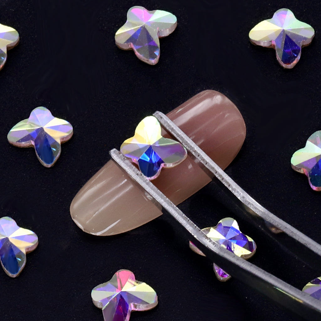 Butterfly Shape Crystal AB Flat Back Fancy Rhinestones WholesaleRhinestone