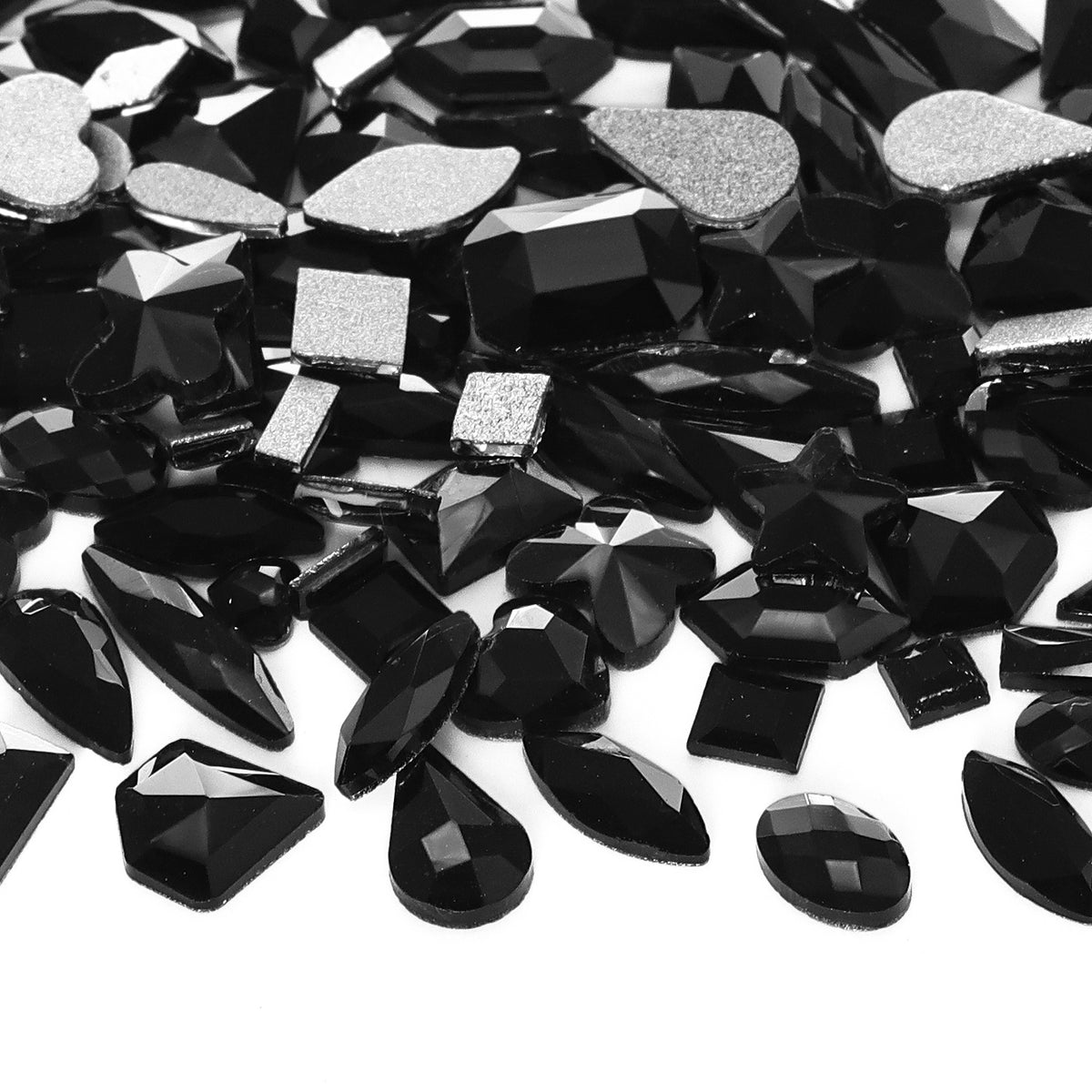 Mixed Shapes Black Flat Back Fancy Rhinestones For Nail Art WholesaleRhinestone メイン画像