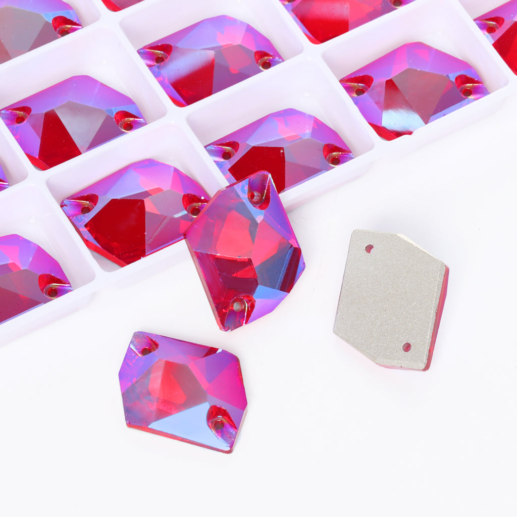 Light Siam Shimmer Cosmic Shape High Quality Glass Sew-on Rhinestones WholesaleRhinestone