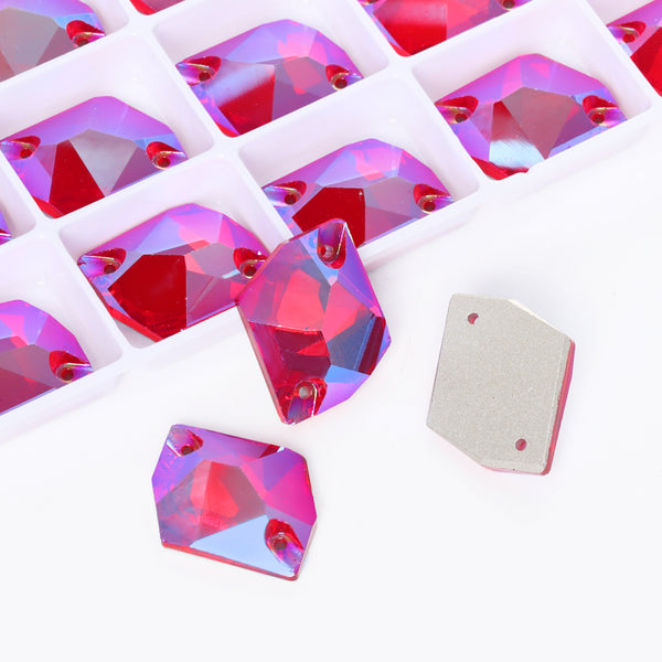 Light Siam Shimmer Cosmic Shape High Quality Glass Sew-on Rhinestones WholesaleRhinestone