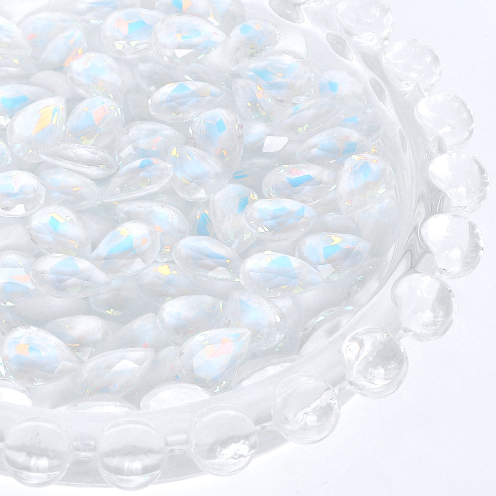 Crystal AM Drop Shape Glass Pointed Back Fancy Rhinestones WholesaleRhinestone