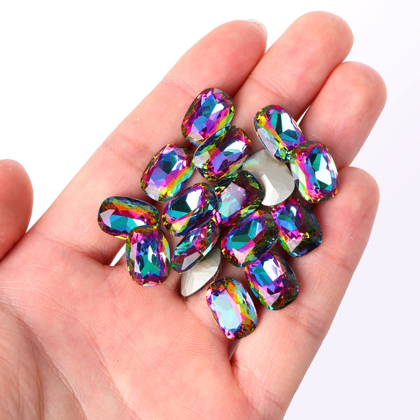 Volcano Cushion Shape High Quality Glass Pointed Back Fancy Rhinestones WholesaleRhinestone