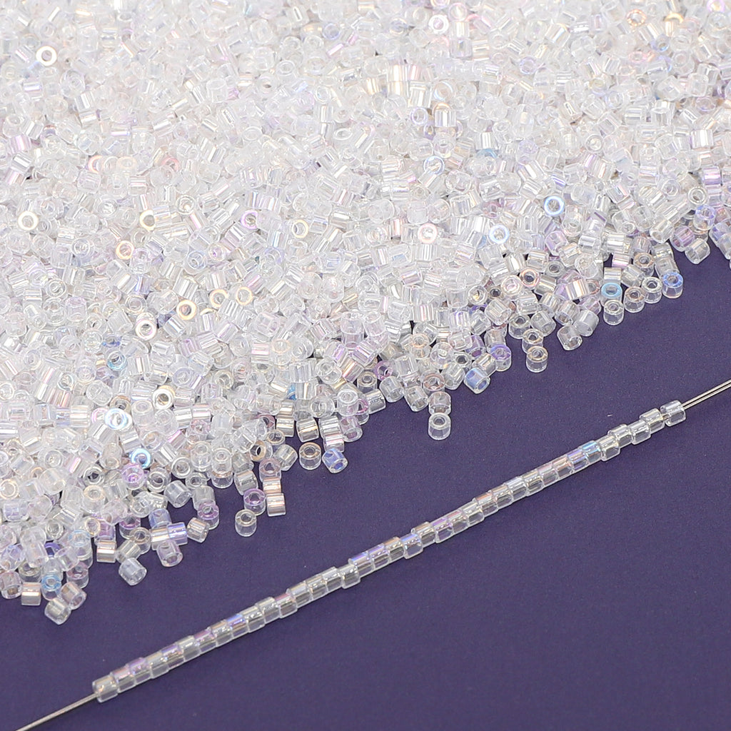 Transparent Rainbow Color Hight Quality Glass Cylinder Seed Beads 1.6 MM Size BS1004 WholesaleRhinestone