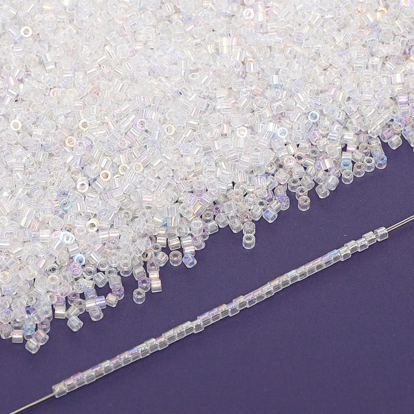 Transparent Rainbow Color Hight Quality Glass Cylinder Seed Beads 1.6 MM Size BS1004 WholesaleRhinestone