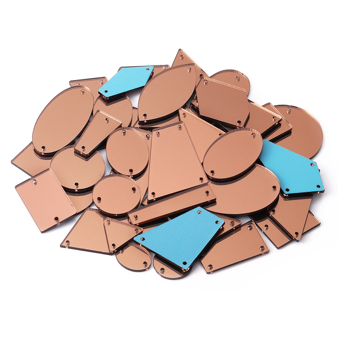 Dark Coffee Mixed Shapes Acrylic Sew-on Mirror For Dance Costume WholesaleRhinestone Hovedbillede