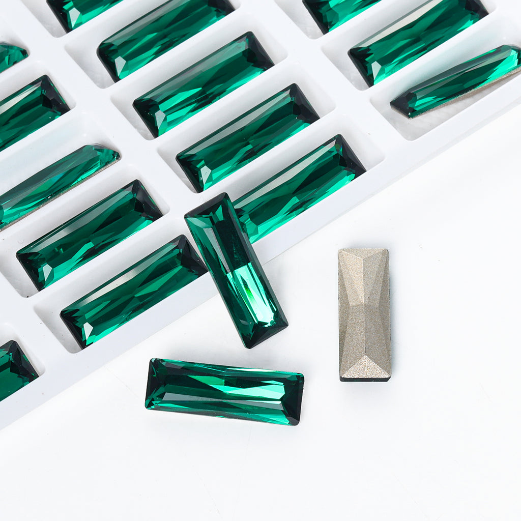 Emerald Princess Baguette Shape High Quality Glass Pointed Back Fancy Rhinestones WholesaleRhinestone