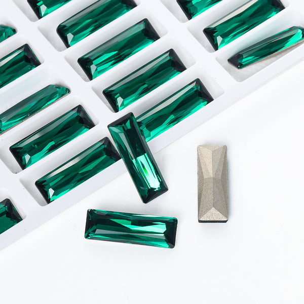 Emerald Princess Baguette Shape High Quality Glass Pointed Back Fancy Rhinestones WholesaleRhinestone