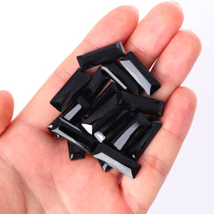 Jet Princess Baguette Shape High Quality Glass Pointed Back Fancy Rhinestones WholesaleRhinestone