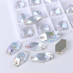 Kristallgetriebe Sechskant Form hochwertiges Glas-Ansekstall-Strass-Strasssteine