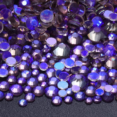 Mixed Sizes Aurora Gray Glass Flat Back Rhinestones For Nail Art WholesaleRhinestone
