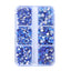 Mixed Sizes 6 Grid Box Light Blue AB Glass FlatBack Rhinestones For Nail Art  Silver Back WholesaleRhinestone