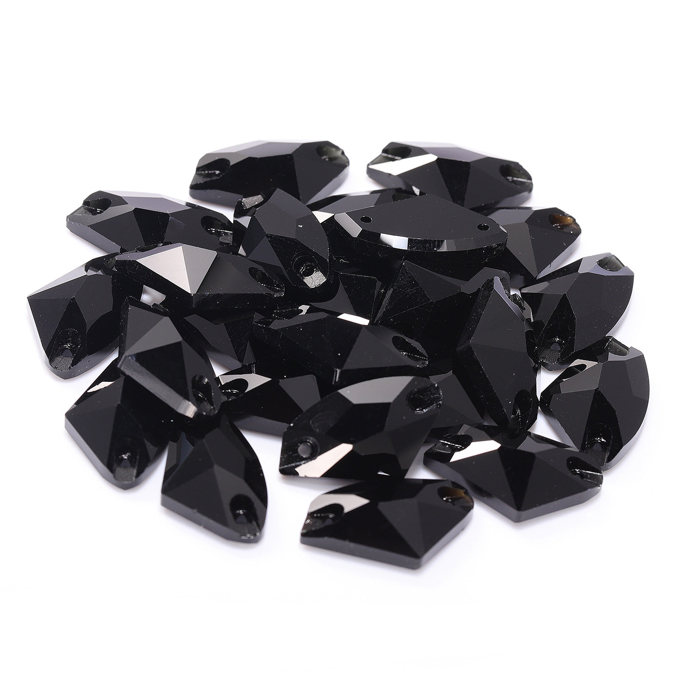 Jet Galactic Shape High Quality Glass Sew-on Rhinestones Secondary image
