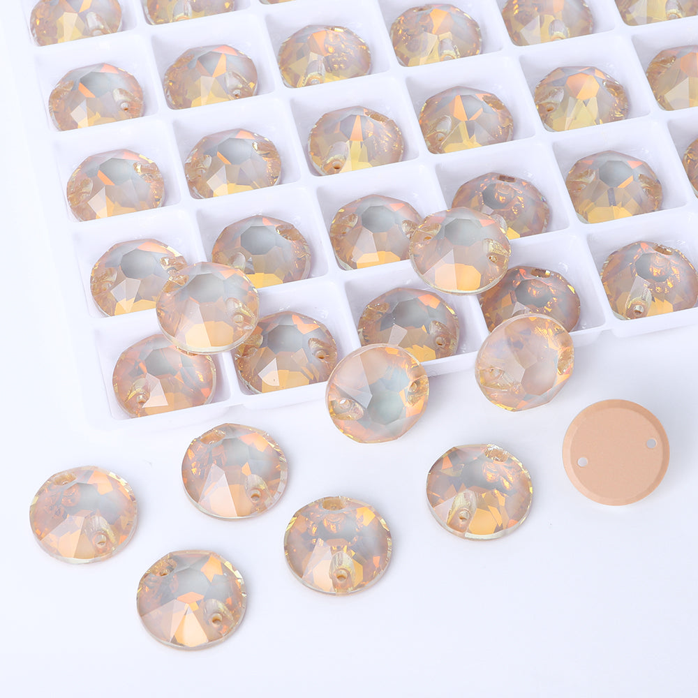 Silk AM XIRIUS Round Shape High Quality Glass Sew-on Rhinestones WholesaleRhinestone