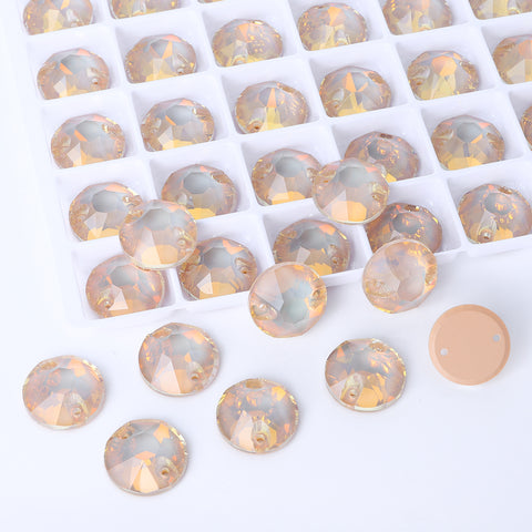 Silk AM XIRIUS Round Shape High Quality Glass Sew-on Rhinestones