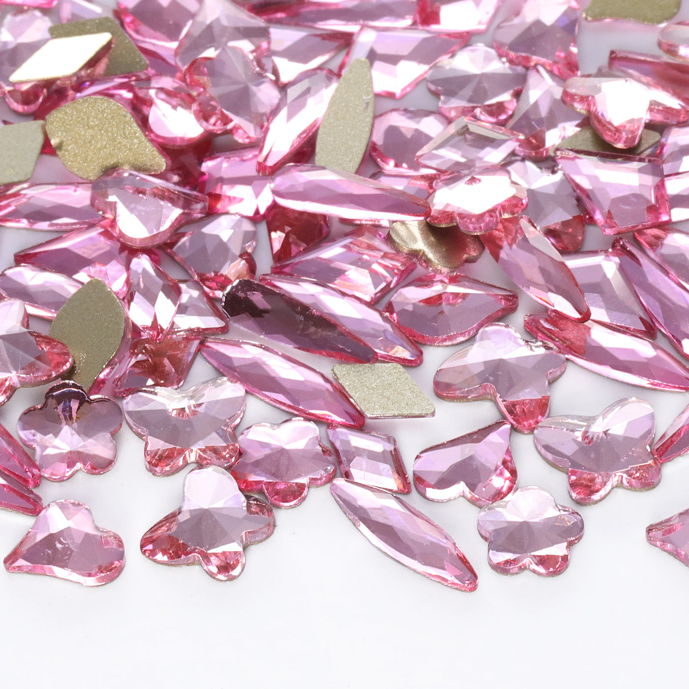 Mixed Shapes Light Pink Flat Back Fancy Rhinestones For Nail Art WholesaleRhinestone メイン画像