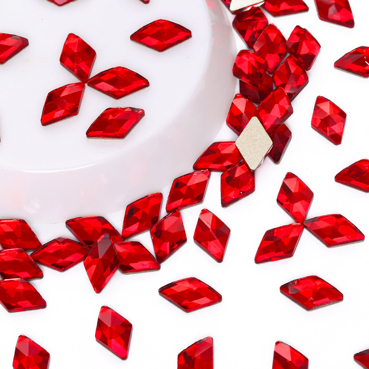 Rhombus Shape Siam Flat Back Fancy Rhinestones Secondary image