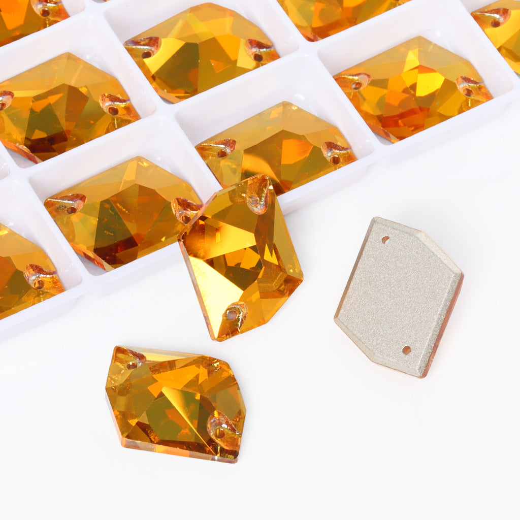 Metallic Sunshine Cosmic Shape High Quality Glass Sew-on Rhinestones WholesaleRhinestone