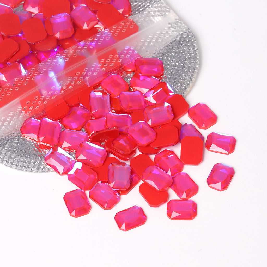 Octagon Shape Mocha Red Flat Back Fancy Rhinestones WholesaleRhinestone