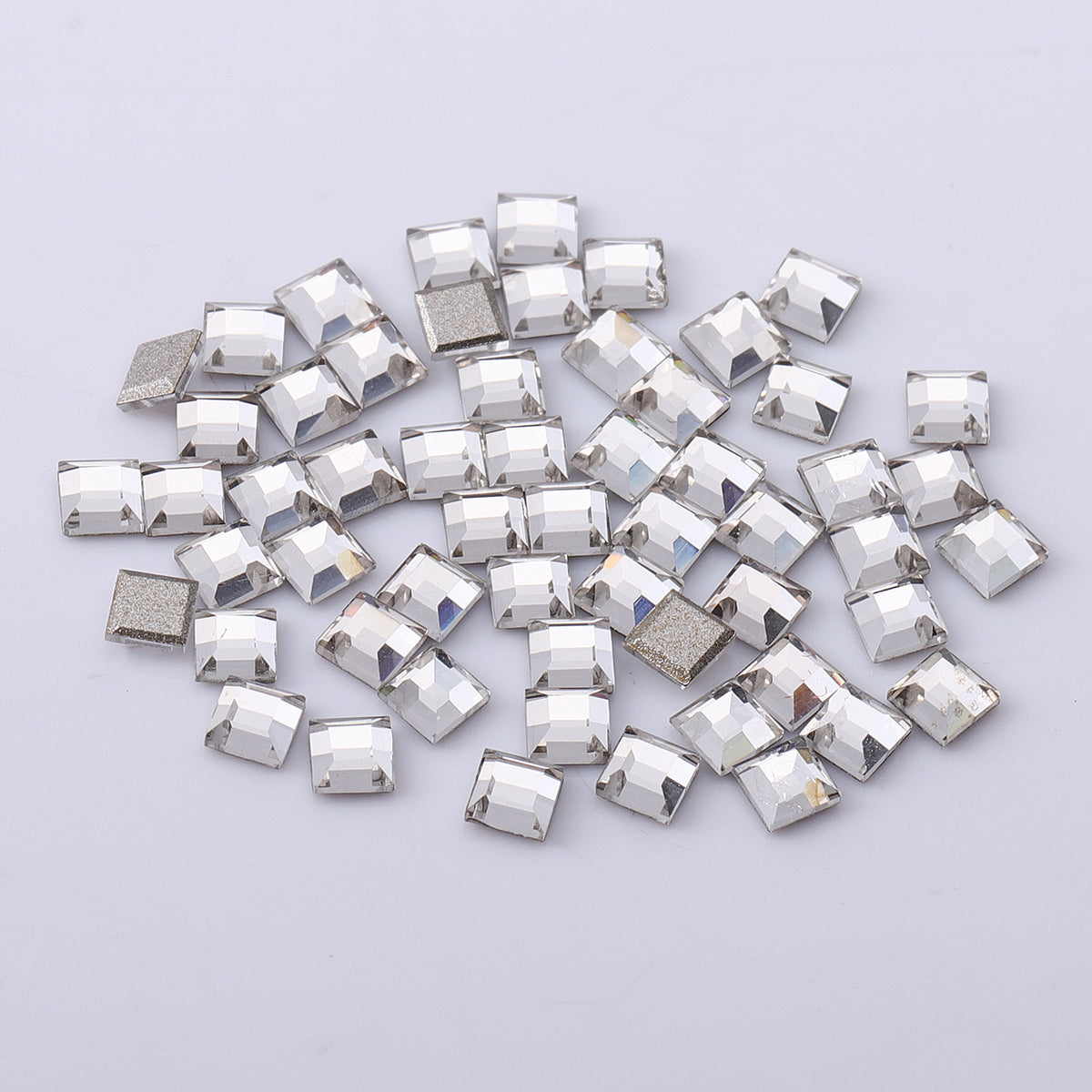 Square Shape Multi Colors Small Size Glass Beveled Flat Back Fancy Rhinestones For Nail Art WholesaleRhinestone