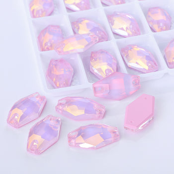 Rosaline AM Hexagon Shape High Quality Glass Sew-on Rhinestones WholesaleRhinestone