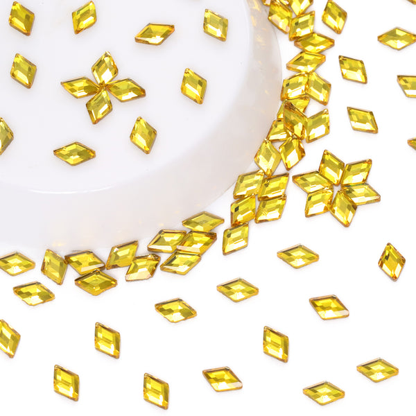 Rhombus Shape Citrine Flat Back Fancy Rhinestones WholesaleRhinestone