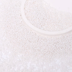 Opaque White Color Hight Quality Glass Cylinder Seed Beads 1.6 MM Size BS1005