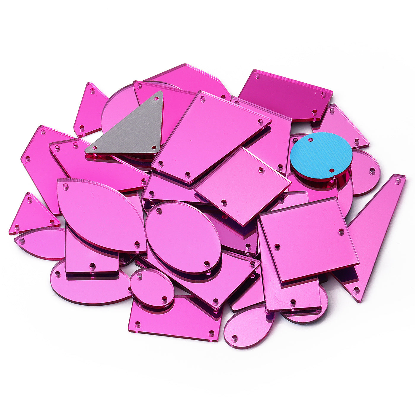 Light Plum Mixed Shapes Acrylic Sew-on Mirror For Dance Costume WholesaleRhinestone Hauptbild