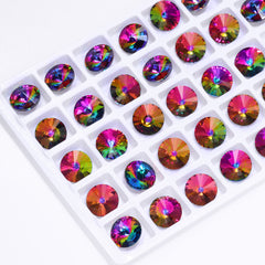Volcano Rivoli Shape High Quality Glass Pointed Back Fancy Rhinestones