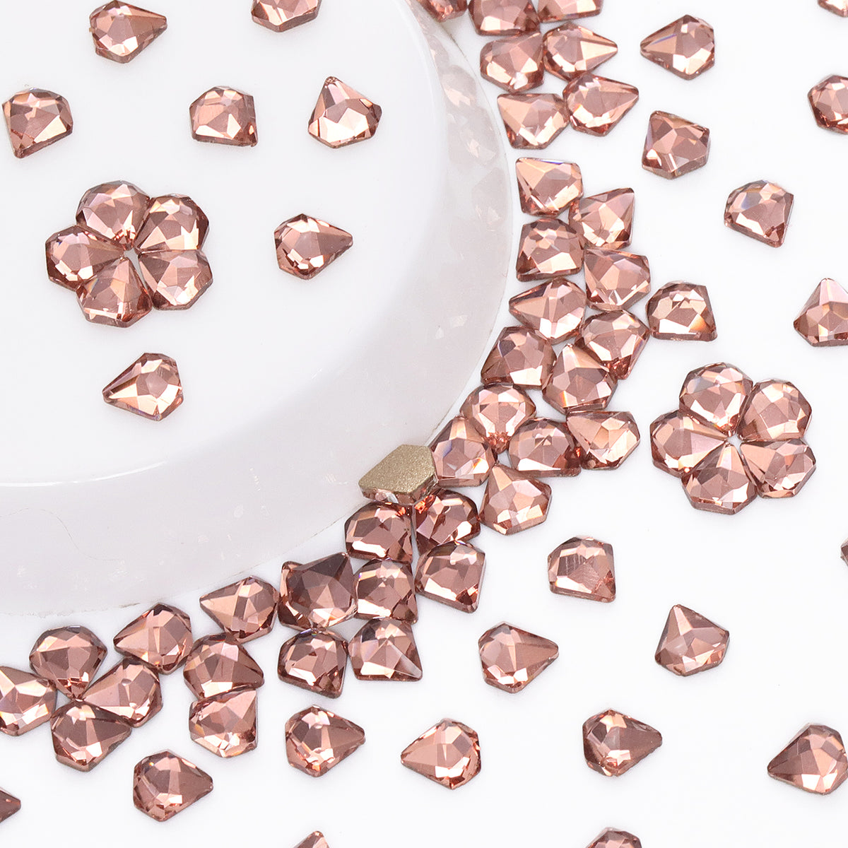 Diamond Shape Champagne Flat Back Fancy Rhinestones WholesaleRhinestone
