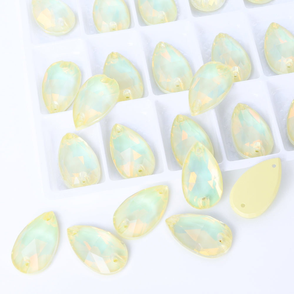 Jonquil AM Drop Shape High Quality Glass Sew-on Rhinestones WholesaleRhinestone