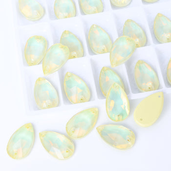 Jonquil AM Drop Shape High Quality Glass Sew-on Rhinestones WholesaleRhinestone