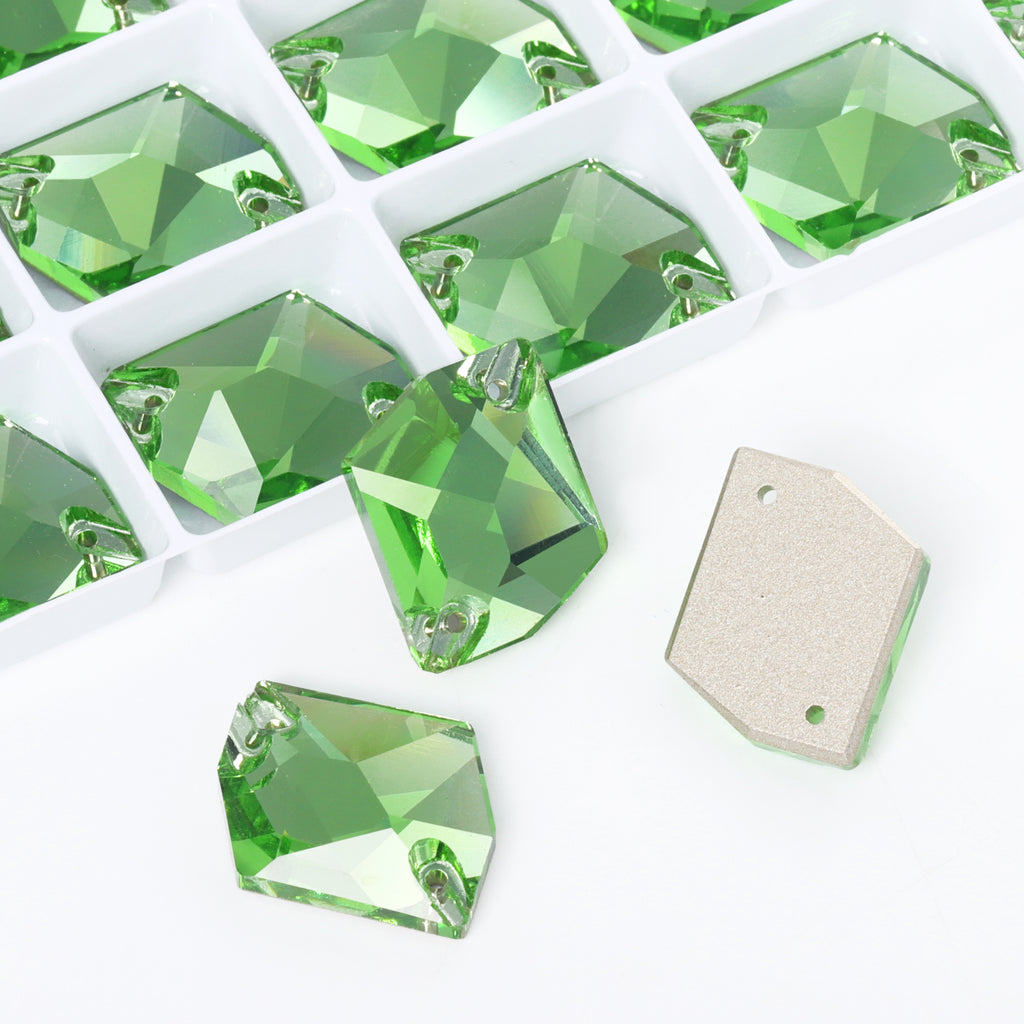 Peridot Cosmic Shape High Quality Glass Sew-on Rhinestones WholesaleRhinestone