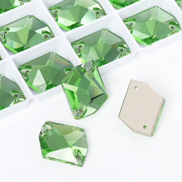 Peridot Cosmic Shape High Quality Glass Sew-on Rhinestones WholesaleRhinestone