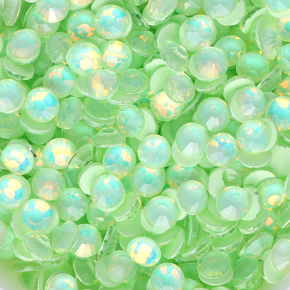 Mocha Opal Lt Green Glass Flat Rhinestones Imagen secundaria del producto
