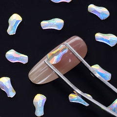 Pentagon Form Crystal Ab flad bagfra rhinestones