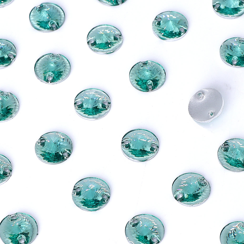 Rivoli Aquamarine Resin Sew-on Rhinestones For Dance Costume WholesaleRhinestone