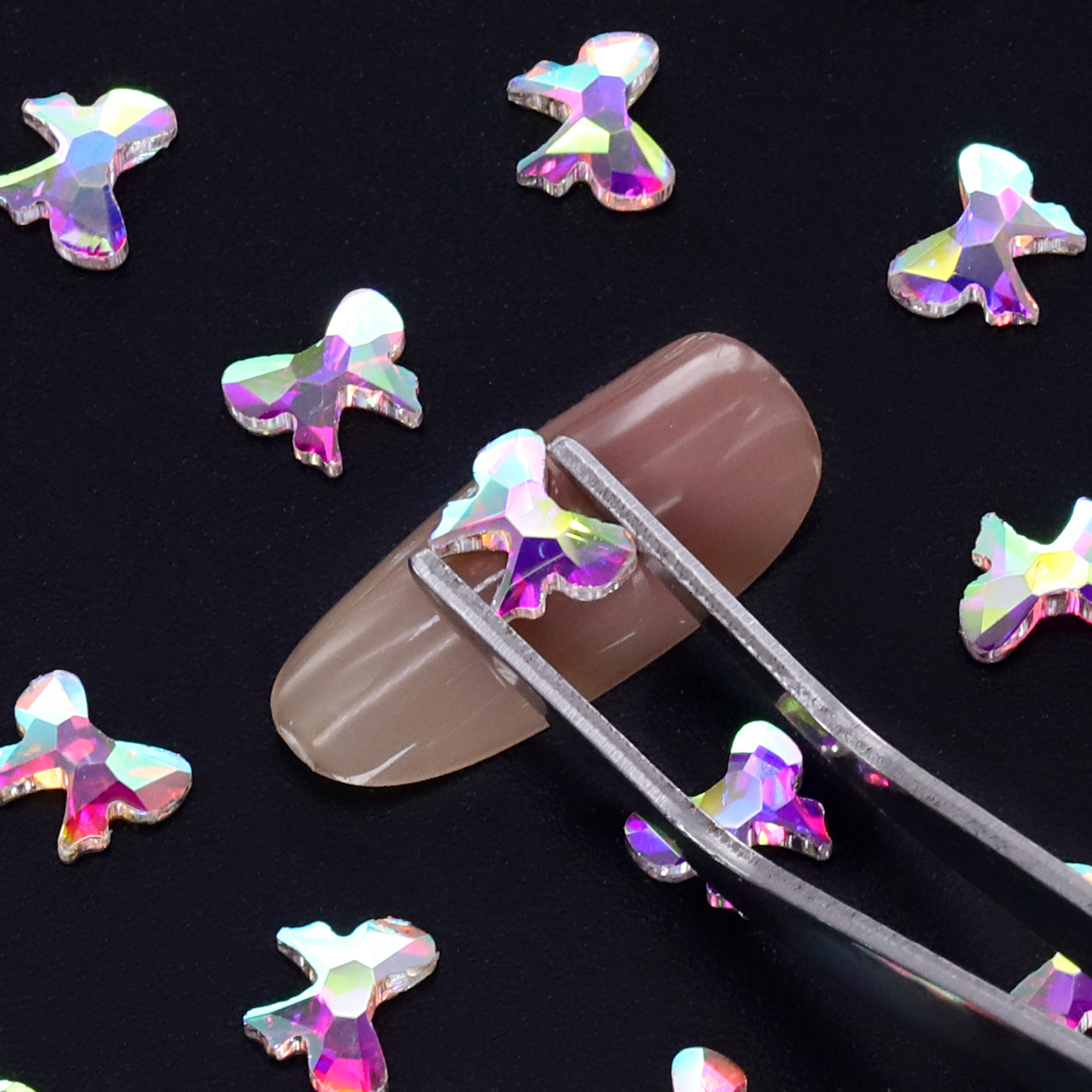 Butterfly Shape Crystal AB Flat Back Fancy Rhinestones WholesaleRhinestone