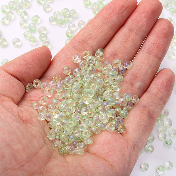 Various Colors Transparent AB Drop Shape Glass Seed Beads WholesaleRhinestone