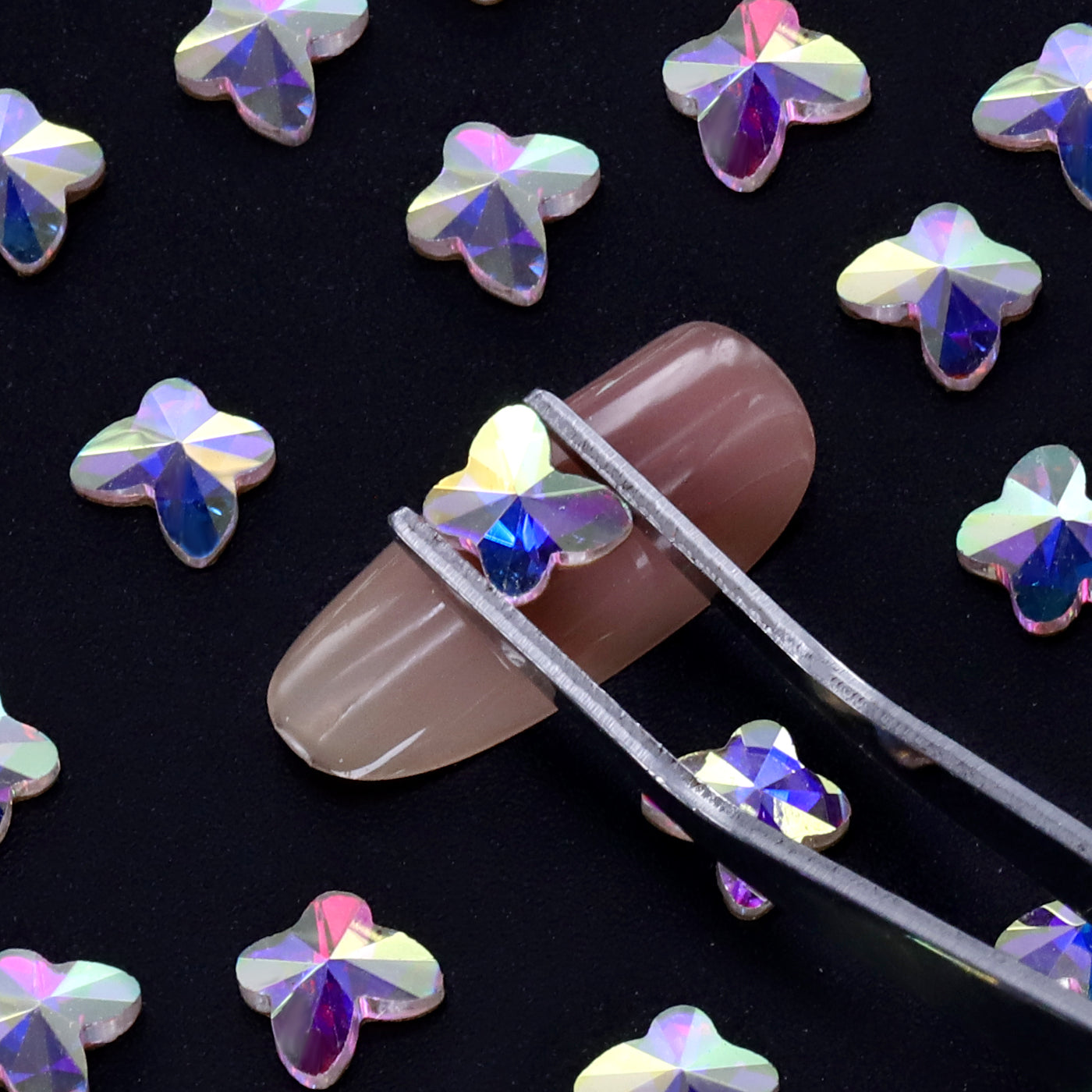 Butterfly Shape Crystal AB Flat Back Fancy Rhinestones WholesaleRhinestone
