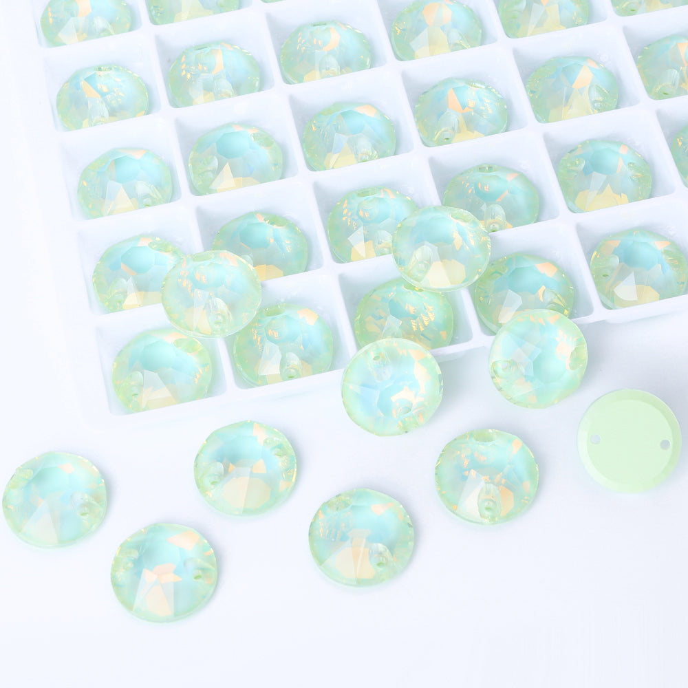 Light Azore AM XIRIUS Round Shape High Quality Glass Sew-on Rhinestones Secondary image