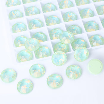 Light Azore AM XIRIUS Round Shape High Quality Glass Sew-on Rhinestones WholesaleRhinestone